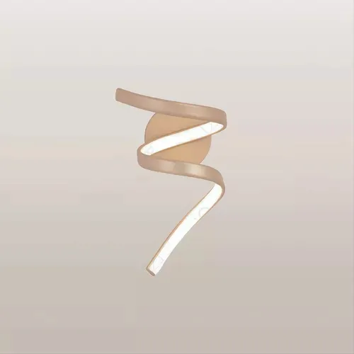 Arandela 15x20CM 15W 1125LM 3000K BIVOLT METAL DOURADO+SILICONE | CANOPLA:10x3CM CX MASTER:92,5x32,5x29,5CM 4,6KG (10 UN.) CX UN.:18x15,5x28CM 0,4KG Sindora QB05381