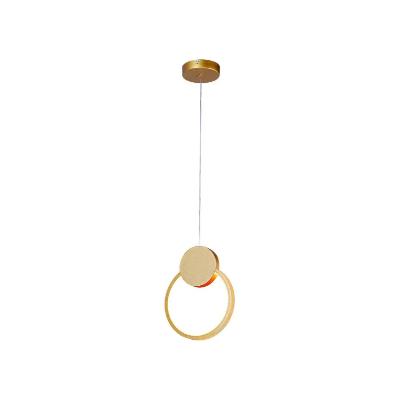 Pendente LED de Metal Dourado e Silicone 12W 3000K Bivolt 26x20cm - Sindora QD05414