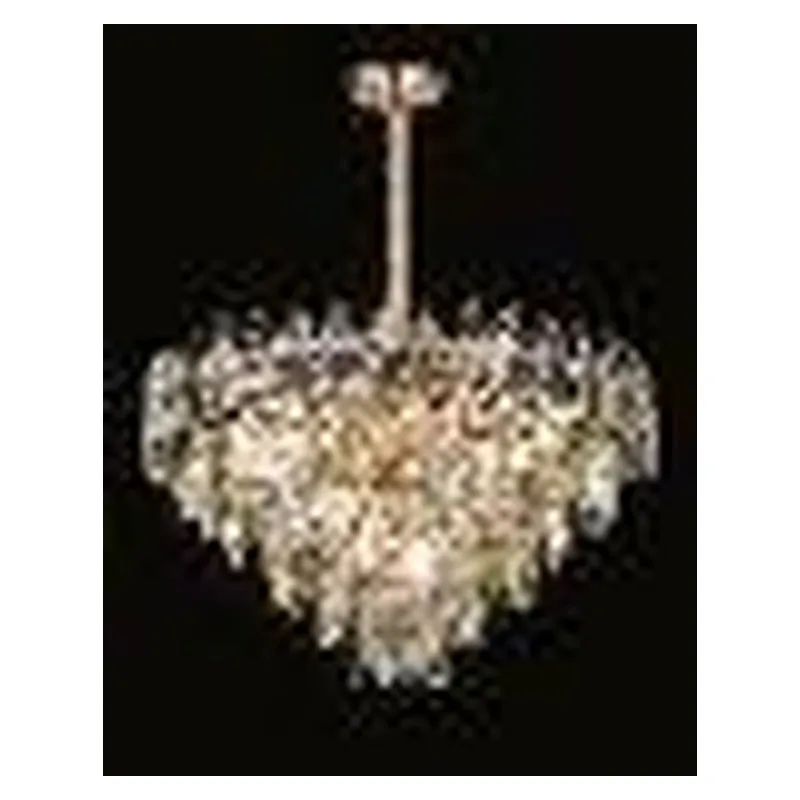 Lustre de Cristal e Metal Dourado 18 Lâmpadas E14 80x46cm - Sindora DCD06628