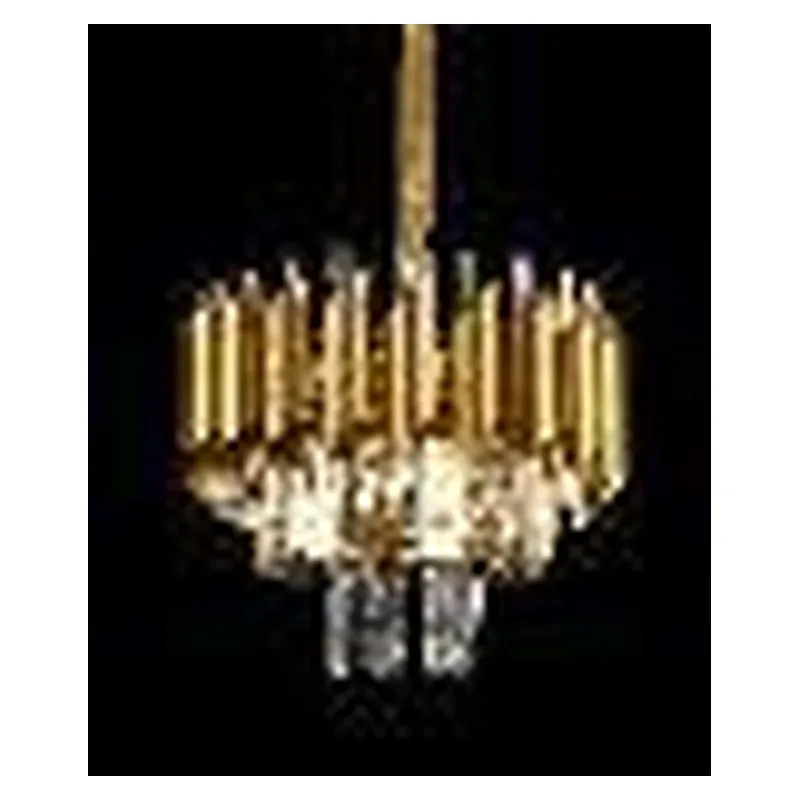 Pendente de Cristal e Metal Dourado 3 Lâmpadas E14 30x27cm - Sindora DCD06623