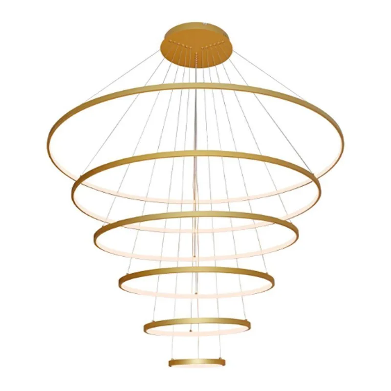 Lustre Pendente Sindora Qd05447 Dourado Led Bivolt