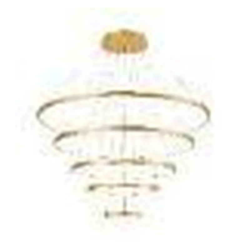 Lustre LED de Metal Dourado e Silicone 190W 3000K Bivolt 20x40x60x80x100cm - Sindora QD05453