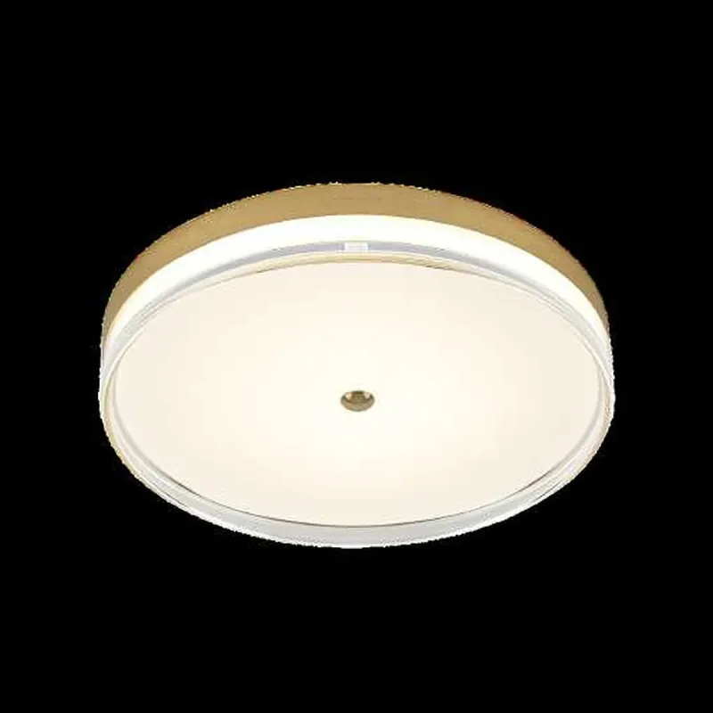 Plafon Ø50CM 45+45W 3000K 4500K 6000K 4500LM BIVOLT METAL DOURADO ESCOVADO+ACRILICO CX:55x55x13CM 4,5KG Sindora DCX02328