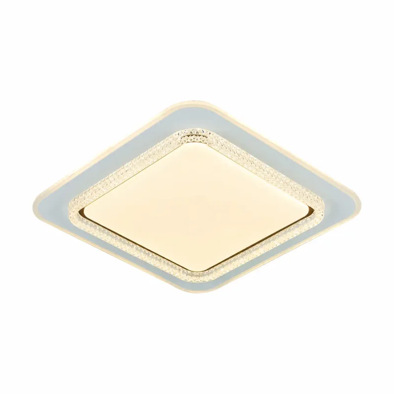 Plafon 50x7CM 45+45W 3000K 4500K 6000K 4500LM BIVOLT METAL BRANCO+ACRILICO CX:54x10x54CM 2,6KG Sindora DCX02332