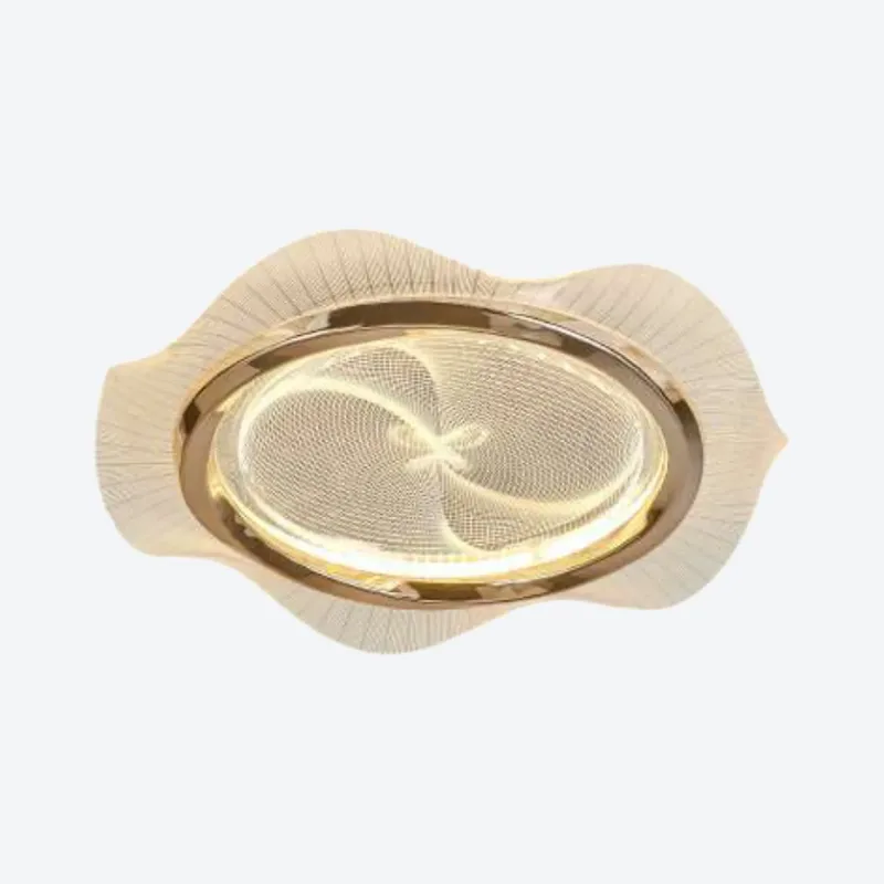 Plafon Ø50CM 30+30W 3000K 4500K 6000K 4500LM 3000LM BIVOLT METAL DOURADO+ACRILICO CX:54x10x54CM 2,8KG Sindora DCX02338