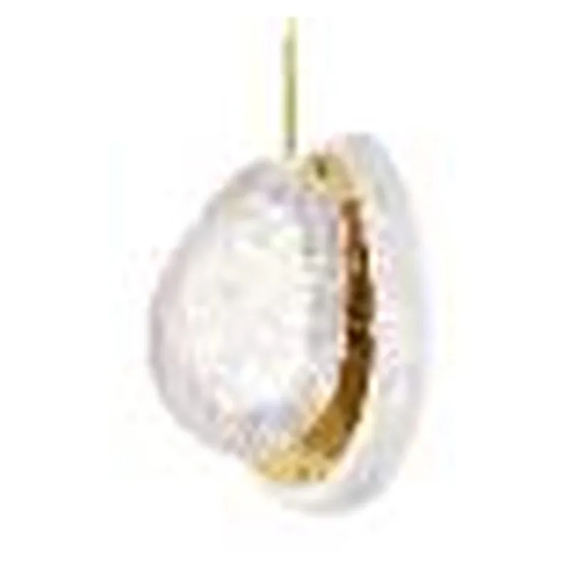 Pendente LED de Metal Dourado e Acrílico 12W 3000K Bivolt 12x17cm - Sindora QD05193