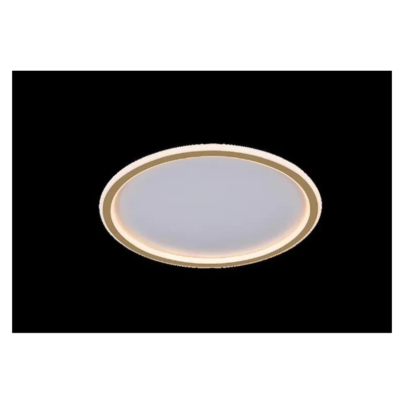 Plafon 40CM 49W 3675LM 3000K 6000K BIVOLT METAL DOURADO+SILICONE Sindora QX05601