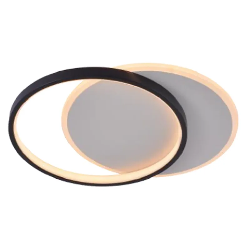 Plafon 40CM 36W 2700LM 3000K 6000K BIVOLT METAL PRETO+ACRILICO Sindora QX05617