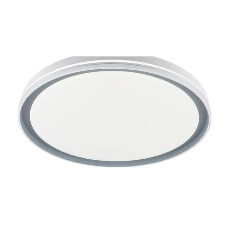 Plafon Ø51x7CM 45+45W 3000K 4500K 6500K 4500LM BIVOLT METAL CINZA+ACRILICO CX:54x9,5x54CM 2,3KG Sindora DCX02352