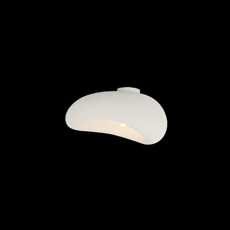 Plafon Ø45x30x22CM E27x1 METAL+RESINA BRANCO | CANOPLA:12CM | CABO:30CM CX:30x35x47CM 3,4KG Sindora DCX02647