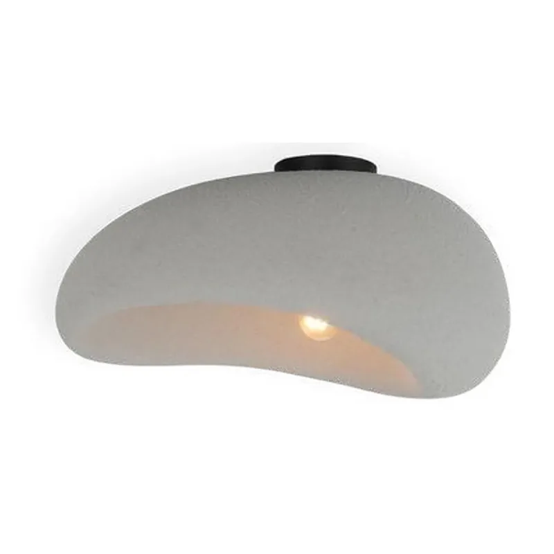 Plafon Ø45x30x22CM E27x1 METAL+RESINA CINZA | CANOPLA:12CM | CABO:30CM CX:30x35x47CM 3,4KG Sindora DCX02649