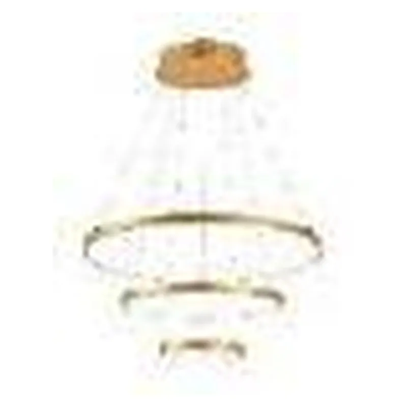 Pendente LED de Metal Dourado e Silicone 76W 2 Temperaturas (3000K/6000K) Bivolt 20x40x60cm - Sindora QD05471