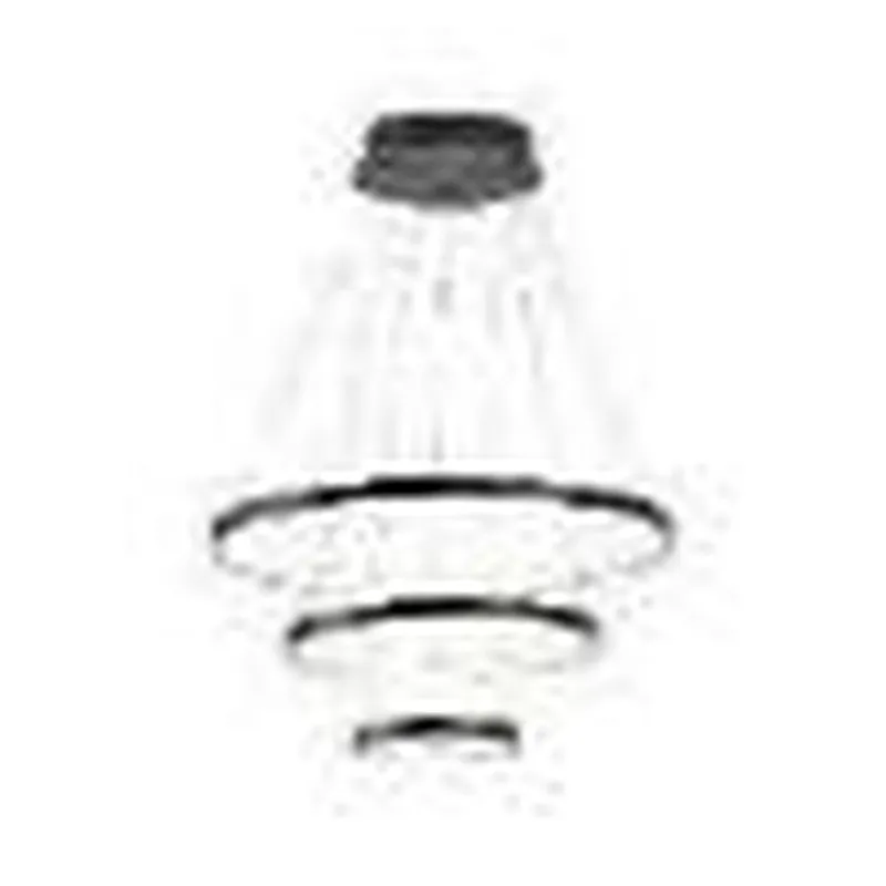 Pendente LED de Metal Preto e Silicone 76W 2 Temperaturas (3000K/6000K) Bivolt 20x40x60cm - Sindora QD05472