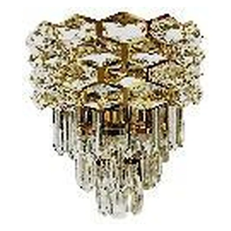 Arandela Ø27x24x14CM E14x2 40W METAL DOURADO+CRISTAL TRANSPARENTE CX:16x15x27CM 1,7KG Sindora DCB025230