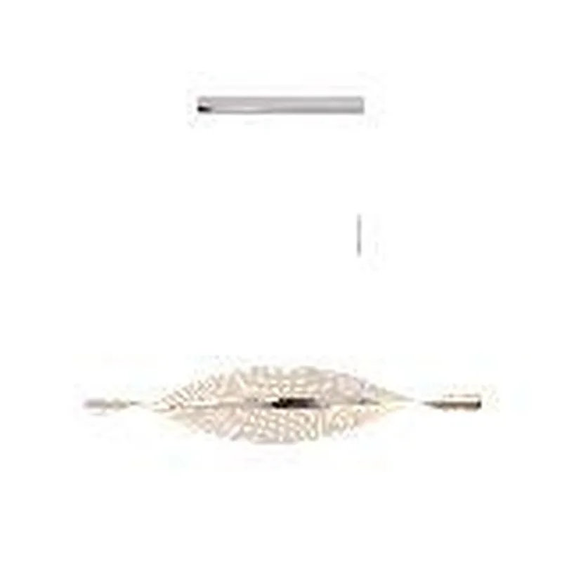 Pendente LED de Metal Cromado e Acrílico 48W 3000K Bivolt 100x22cm - Sindora QD05203
