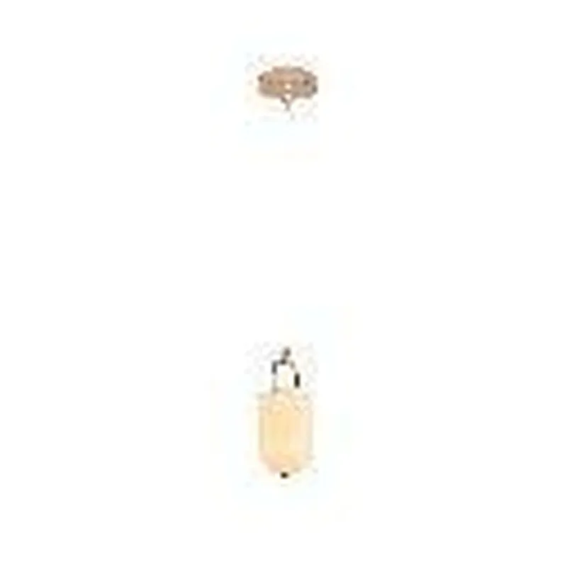 Pendente LED de Metal Dourado e Pedra 7W 3000K Bivolt 9x23cm - Sindora QD05208