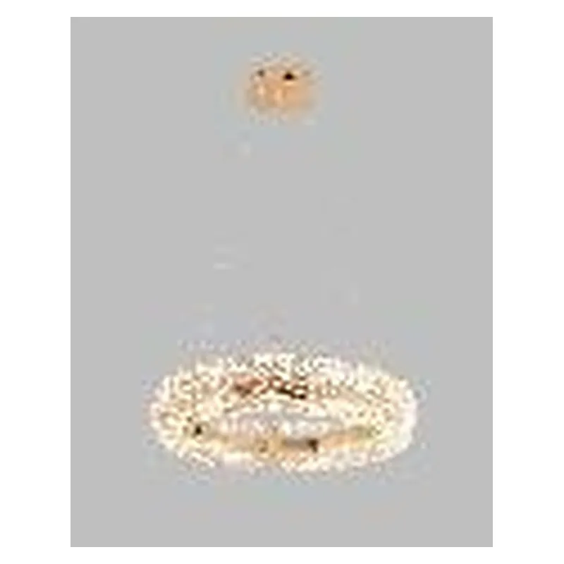 Pendente LED de Metal Dourado e Acrílico 49W 3000K Bivolt 50x10cm - Sindora QD05215