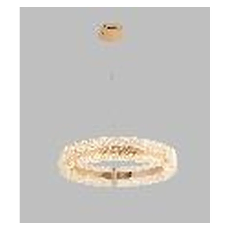 Pendente LED de Metal Dourado e Acrílico 62W 3000K Bivolt 60x10cm - Sindora QD05216