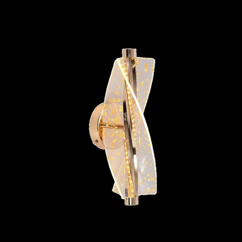 Arandela 14x30CM 17W 1275LM 3000K BIVOLT METAL DOURADO+ACRILICO | CANOPLA:10x2,5CM CX MASTER:72,5x29,5x34,5CM 7KG (10 UN.) CX UN.:14x14x33CM 0,7KG Sindora QB05222