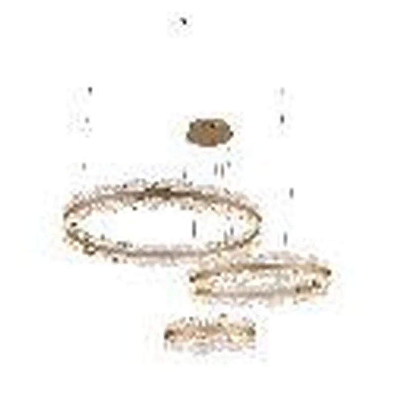 Pendente LED de Metal Dourado e Acrílico 40x60x80cm - Sindora DCD015103