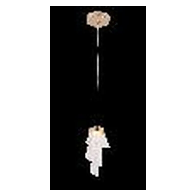 Pendente LED de Metal Dourado e Acrílico 7W 3000K Bivolt 22x10cm - Sindora QD05230