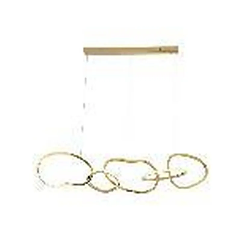 Pendente LED de Inox Dourado e Silicone 91W 3000K Bivolt 120x38x28cm - Sindora QD05473