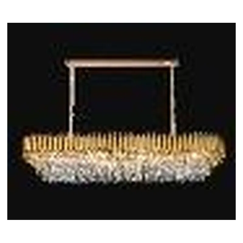 Lustre de Cristal e Metal Dourado 10 Lâmpadas E14 96x35cm - Sindora DCD06635