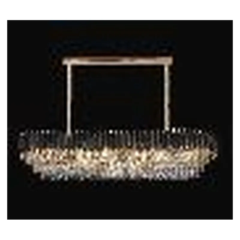 Lustre de Cristal e Metal Preto 10 Lâmpadas E14 96x35cm - Sindora DCD06636