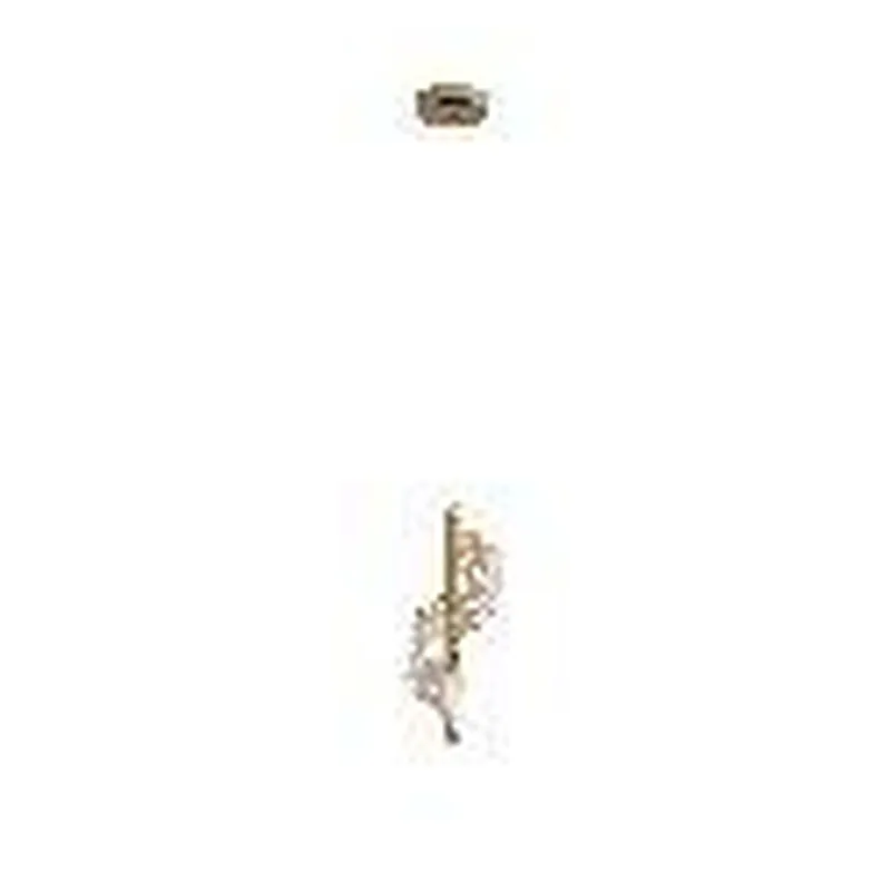 Pendente LED de Metal Dourado e Acrílico 4W 3000K Bivolt 12x30cm - Sindora QD05234