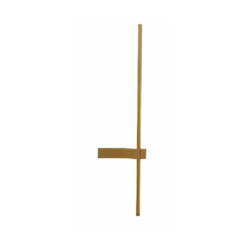 Arandela 10x80CM 16W 1200LM 3000K BIVOLT METAL DOURADO+SILICONE | CANOPLA:10x3x2,5CM CX MASTER:86,5x35x14,5CM 6,7KG (10 UN.) CX UN.:6,5x6,5x85CM 0,6KG Sindora QB05476