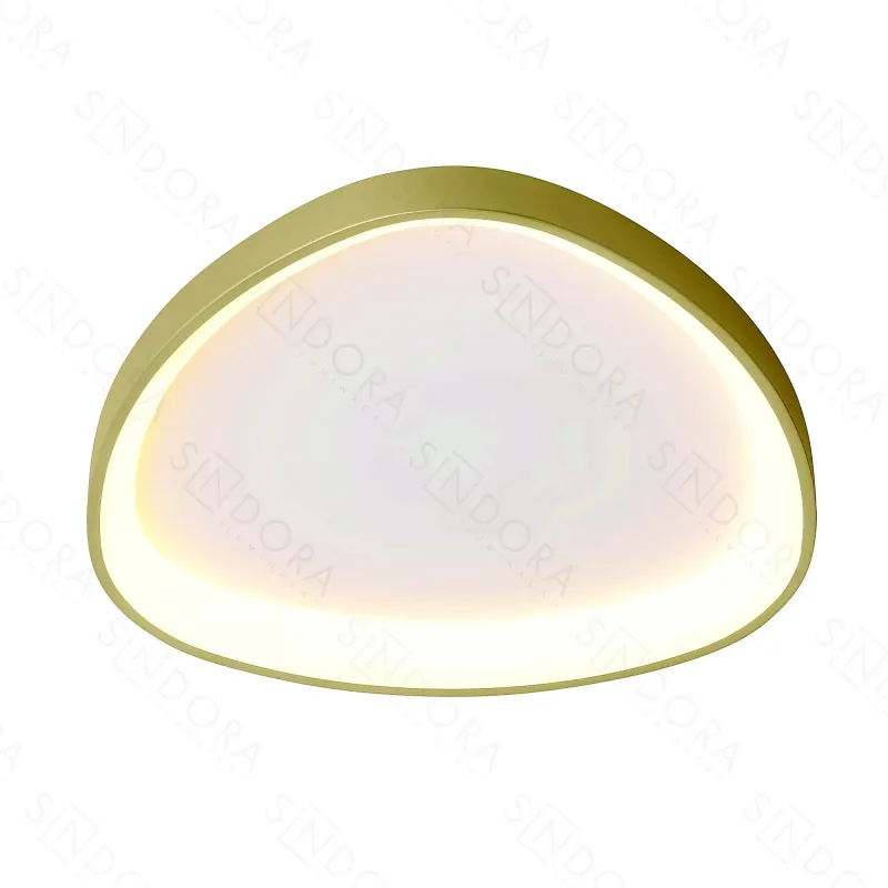 Plafon 42CM 54W 4050LM 3000K BIVOLT METAL DOURADO+PLASTICO CX MASTER:78x44,5x44,5CM 21,5KG (10 UN.) PESO UN.:2,1KG Sindora QX05632