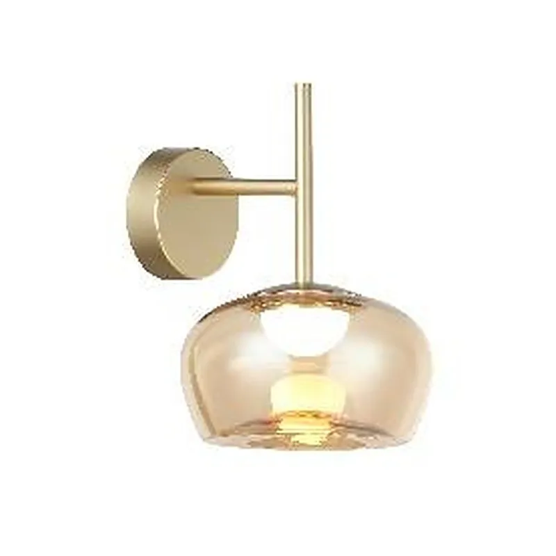 Arandela 27x22x32CM 12W 3000K BIVOLT METAL DOURADO+VIDRO | CANOPLA:12x3,5CM CX:51x30x20CM 2KG Sindora DCB03404
