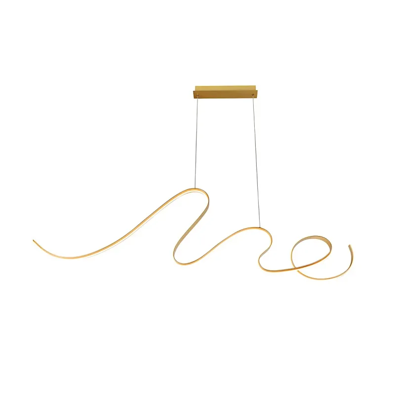 Pendente LED de Alumínio Dourado e PVC 35W 3000K Bivolt 160x13,2x42cm - Sindora DCD03423