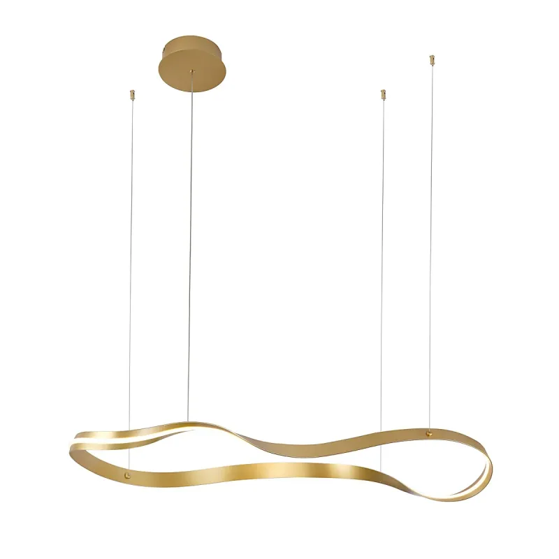 Pendente LED de Alumínio Dourado e PVC 34W 3000K Bivolt 115x40x14,5cm - Sindora DCD03425