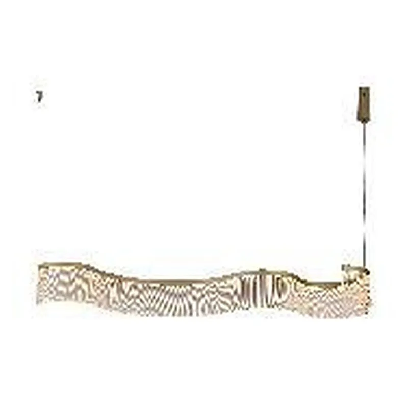 Pendente LED de Metal Dourado Fosco e Acrílico 35W 3000K Bivolt 120x14cm - Sindora DCD02975