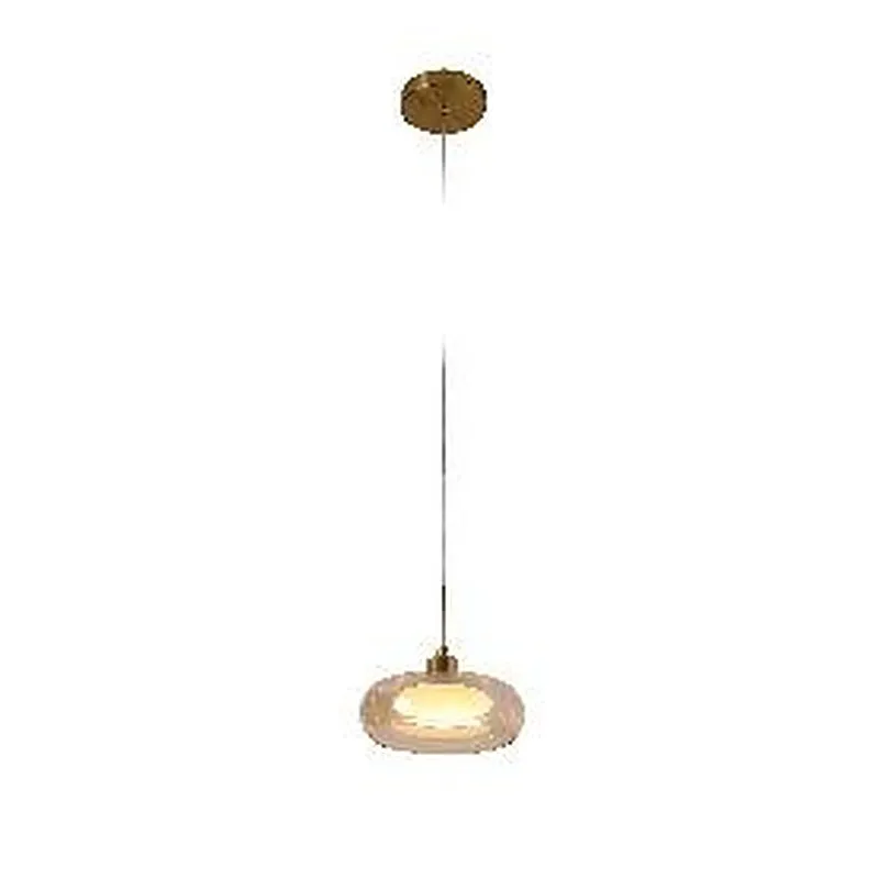 Pendente LED de Vidro Âmbar e Metal Bronze 5W 3000K Bivolt 20cm - Sindora DCD02981