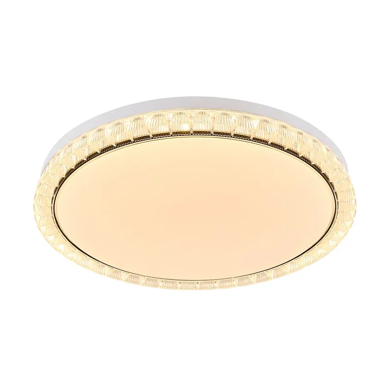 Plafon Ø40CM 28+28W 2800LM 3000K 4500K 6500K BIVOLT METAL BRANCO+ACRILICO Sindora DCX02373
