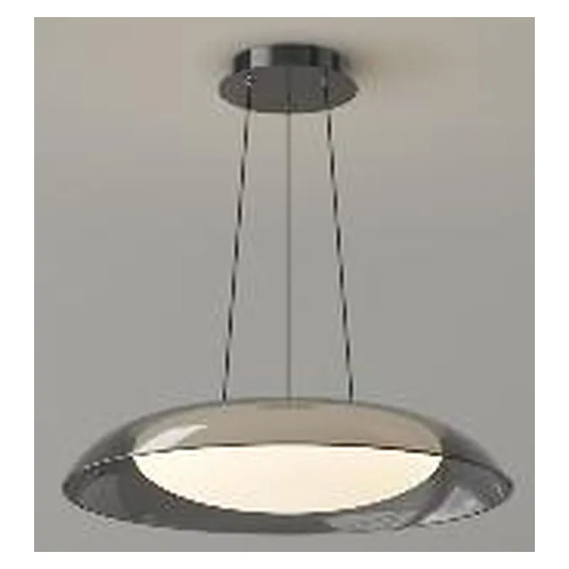 Pendente LED de Metal Preto e Acrílico Fumê 18W 3 Temperaturas (3000K/4500K/6500K) Bivolt 48cm - Sindora DCD02388