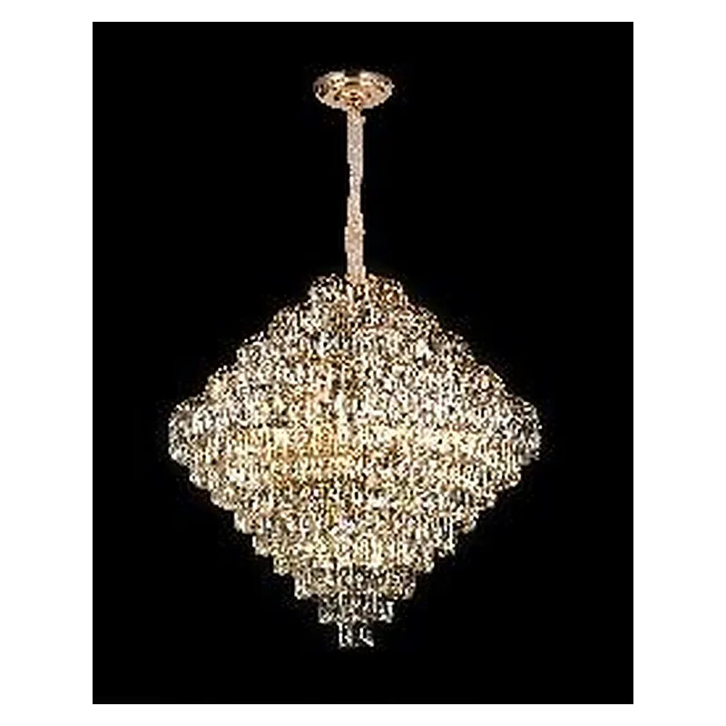 Lustre de Cristal e Metal Dourado 26 Lâmpadas E14 80x78cm - Sindora DCD06637