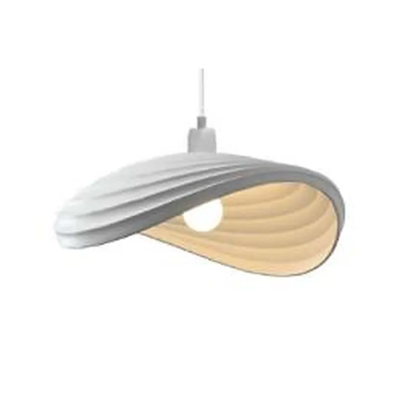 Pendente de Metal Branco e Resina 1 Lâmpada E27 43x33x12cm - Sindora DCD02677