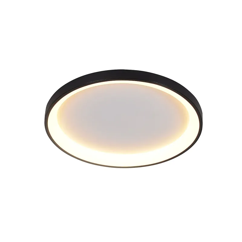 Plafon 38CM 48W 3600LM 3000K BIVOLT METAL PRETO+PLASTICO CX MASTER:99x42,5x42,5CM 21,5KG (10 UN.) PESO UN.:2,1KG Sindora QX05635