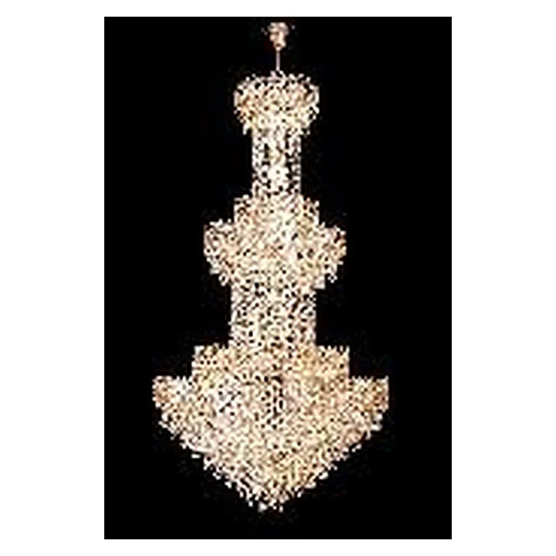 Lustre de Cristal e Metal Dourado 76 Lâmpadas E14 120x220cm - Sindora DCD01072