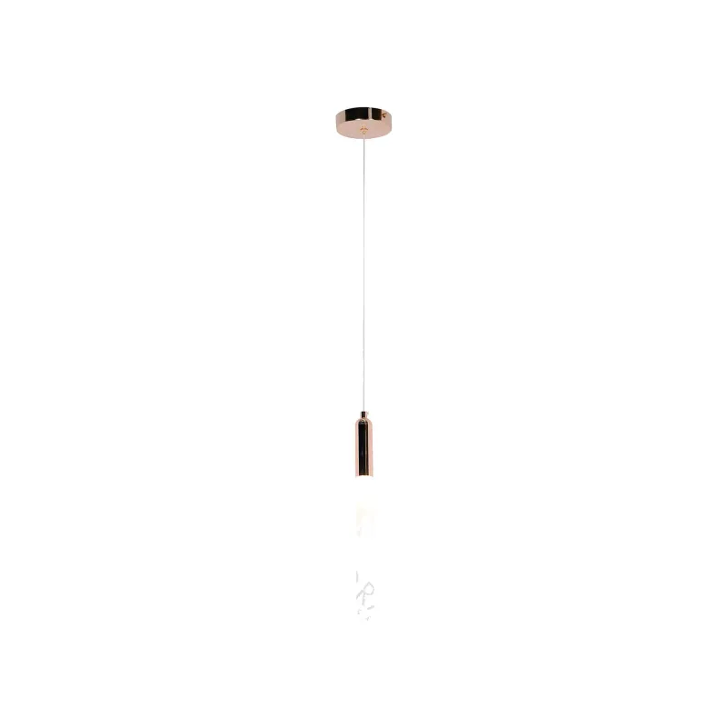 Pendente LED de Metal Dourado e Acrílico 5W Bivolt 30x35cm - Sindora QD05241