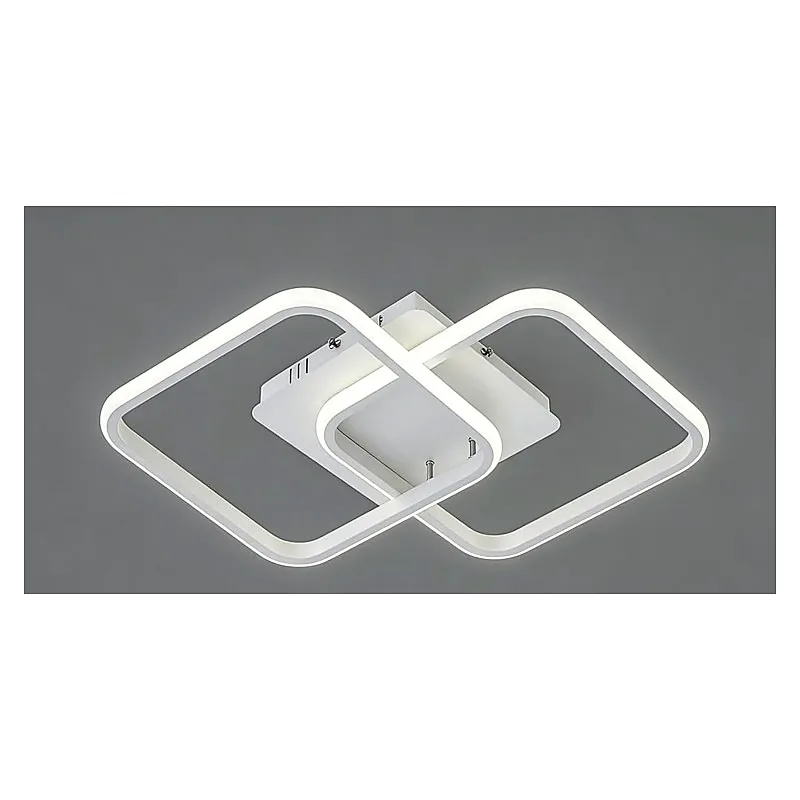 Plafon 39x39CM 42W 3150LM 3000K 6000K BIVOLT METAL BRANCO+SILICONE CANOPLA:20x20x3,5CM CX MASTER:62x52,5x31,5CM 10,9KG (10 UN.) PESO UN.:1KG Sindora QX05478