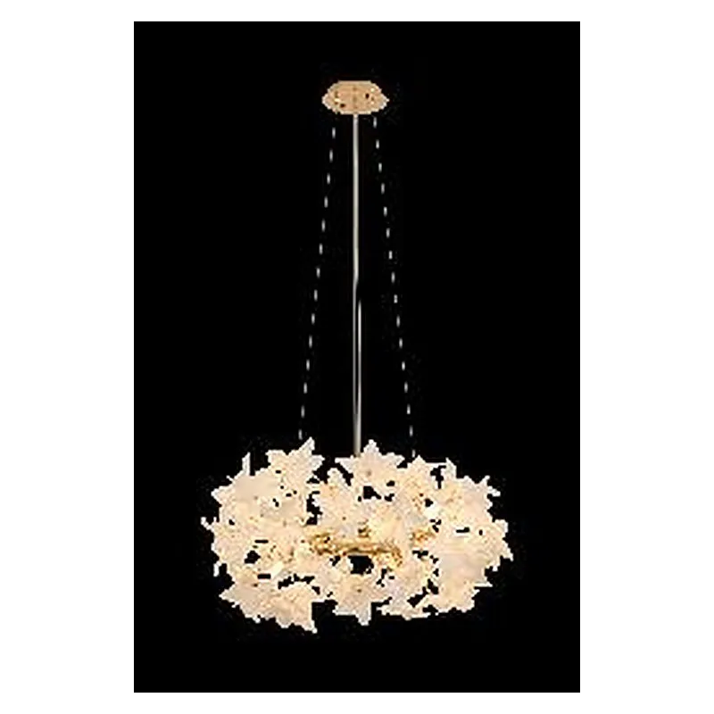 Lustre de Vidro e Metal Dourado 12 Lâmpadas G9 70cm - Sindora DCD06238