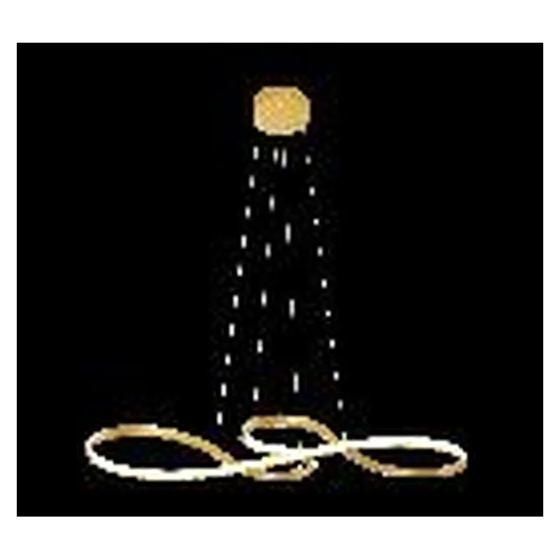 Pendente LED de Metal Dourado e Silicone 50W 3 Temperaturas (3000K/4000K/6000K) Bivolt 80cm - Sindora FD16001