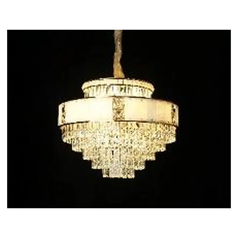 Lustre de Cristal e Metal Dourado 16 Lâmpadas E14 60x48cm - Sindora DCD04608