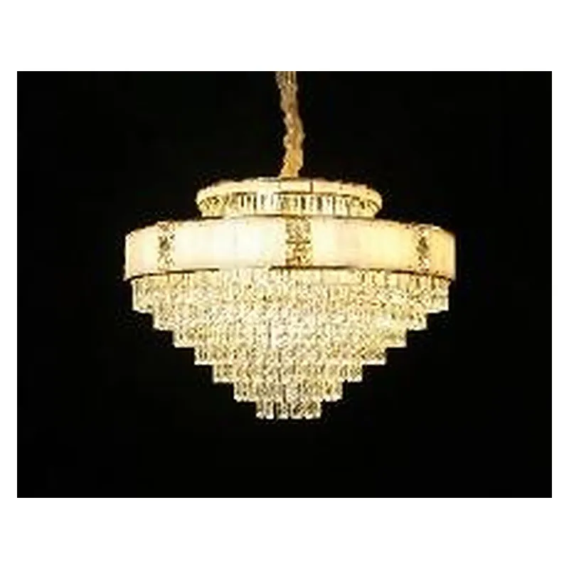 Lustre de Cristal e Metal Dourado 21 Lâmpadas E14 80x57cm - Sindora DCD04609