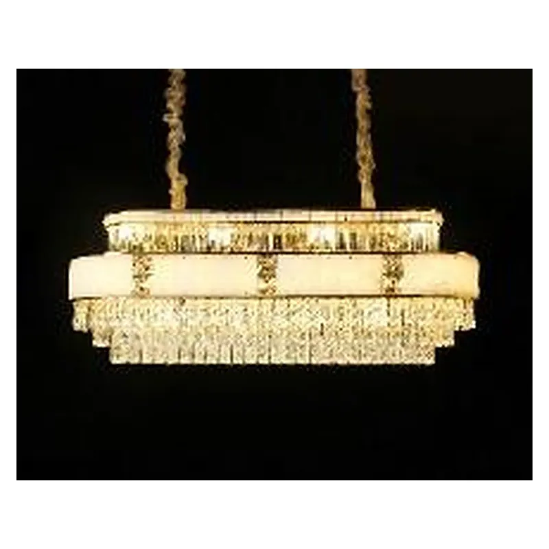 Lustre de Cristal e Metal Dourado 18 Lâmpadas E14 100x35x39cm - Sindora DCD04610