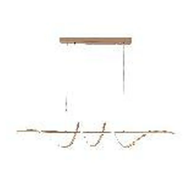 Pendente LED de Metal Dourado e Silicone 58W 3000K Bivolt 100x18cm - Sindora FD16025